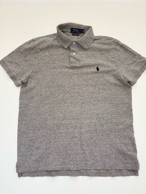 Ralph Lauren Heather Gray Men's Polo Shirt with Embroidered Pony